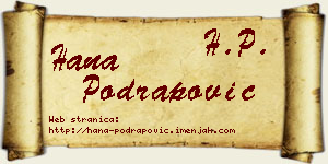 Hana Podrapović vizit kartica